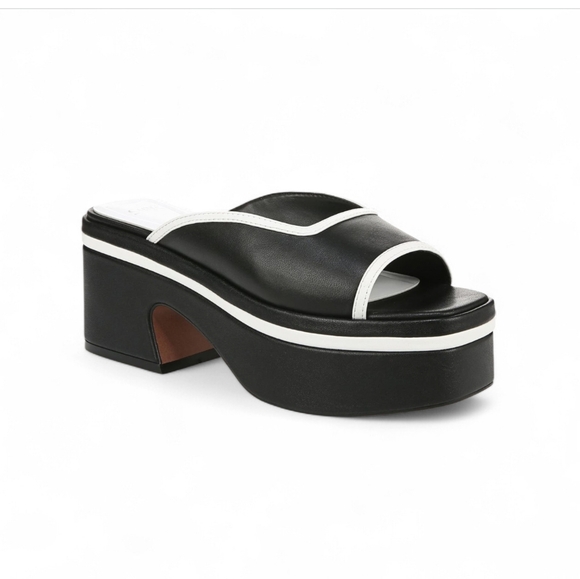 Franco Sarto Shoes - Sarto Franco Sarto Leather Platform Sile On Comfy Sandals